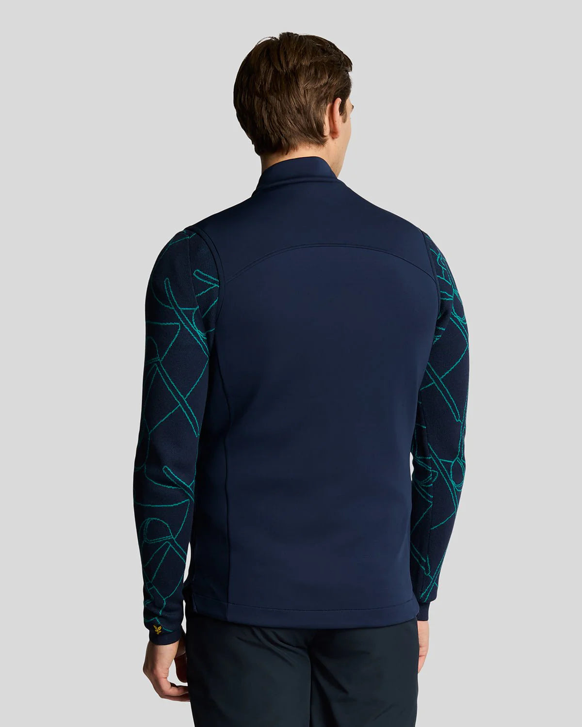 Lyle & Scott Hybrid Quilted Zip Gilet Ryder Blue