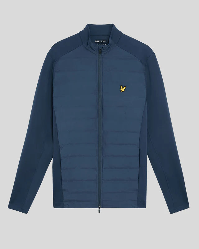 Lyle & Scott Hybrid Quilted Zip Jacket Ryder Blue