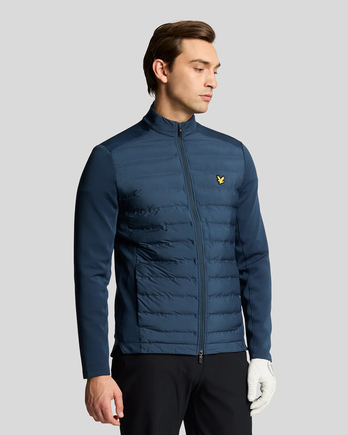 Lyle & Scott Hybrid Quilted Zip Jacket Ryder Blue